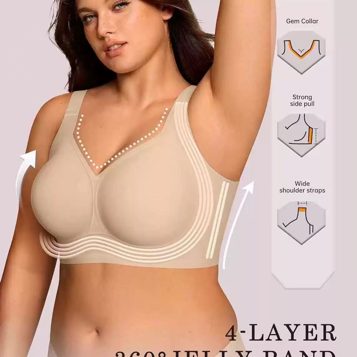 Wireless support bra